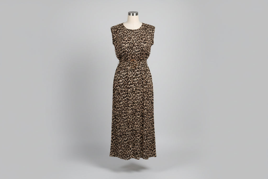 Tan Leopard Print Dress