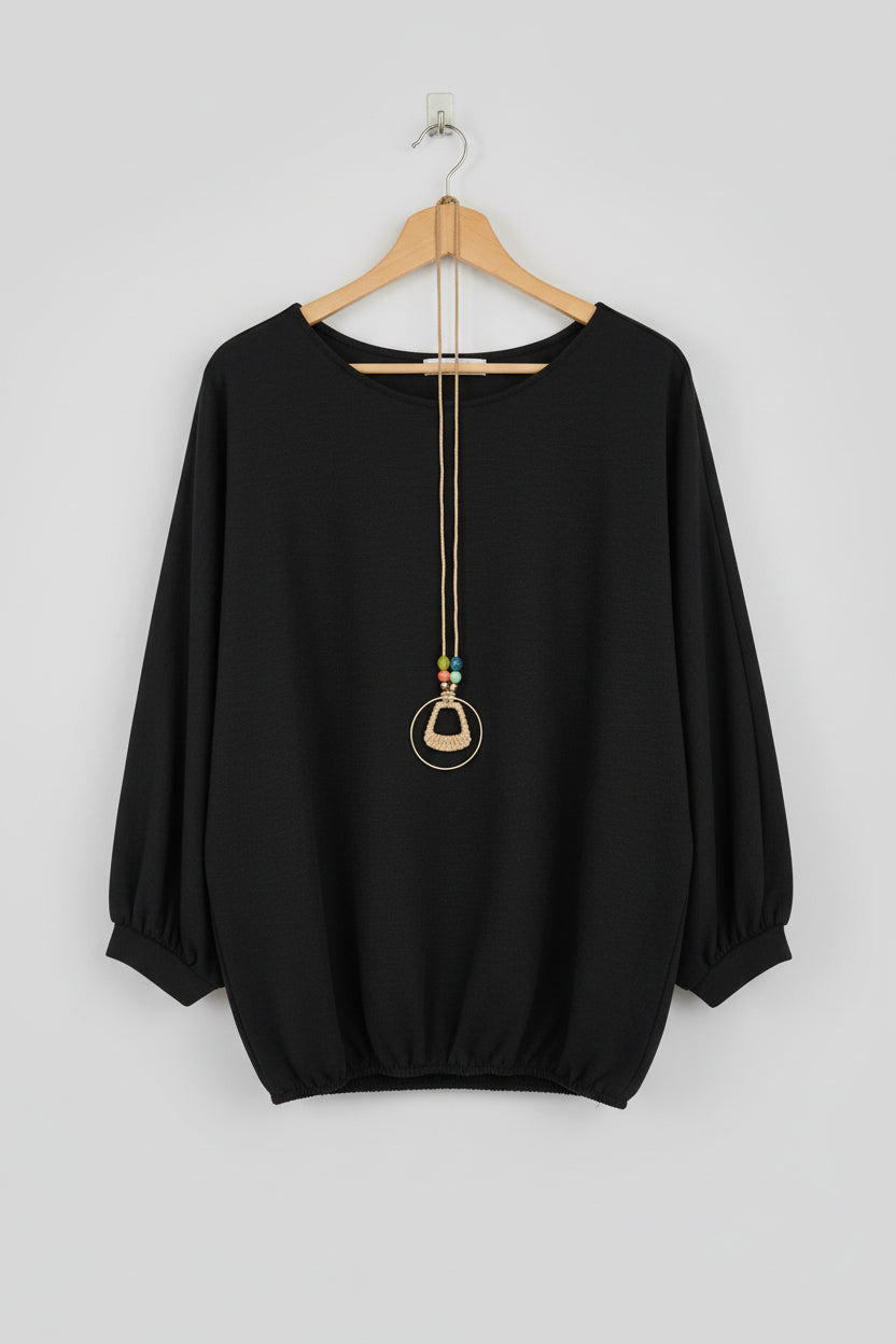 Trudy Khaki Necklace Top