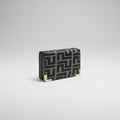 Grey Double-Sided Purse with Gold Hardware
